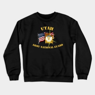 Utah - ARNG w Flag Crewneck Sweatshirt